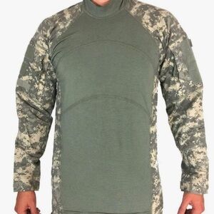 Massif - Men's Army Combat Base Layer Camouflage Long Sleeve Shirt - LARGE